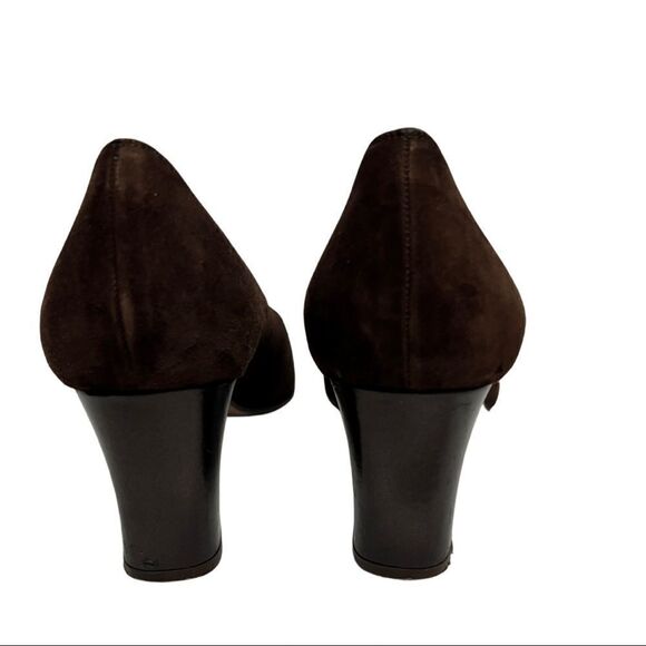 Valentino Brown Suede Heels - Picture 5 of 10